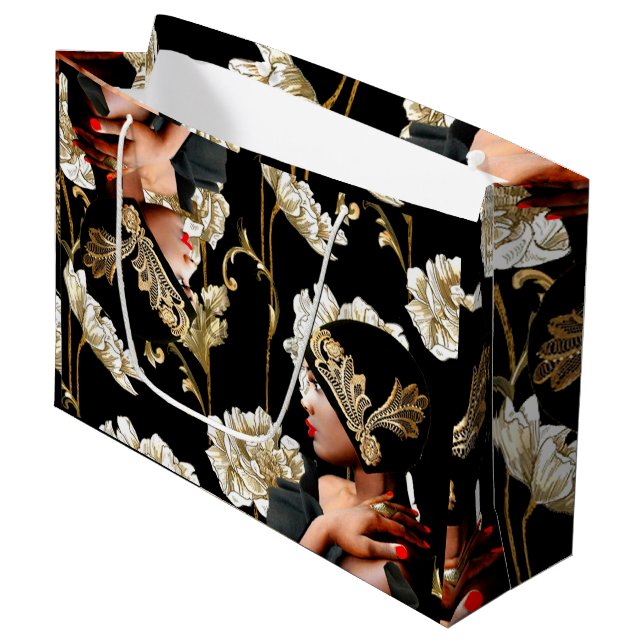 Sacola Para Presentes Grande Étnica (Frente inclinada)