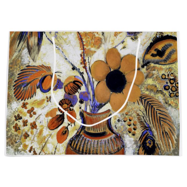 Sacola Para Presentes Grande Etruscan Vase com Flores, Redon (Frente)