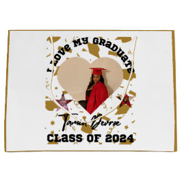 Sacola Para Presentes Grande Eu Amo Meu Graduado Coração 2024