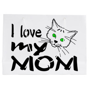 Sacola Para Presentes Grande Eu Amo Minha Mãe