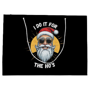 Sacola Para Presentes Grande Eu faço isso para os Ho s Natal engraçado santa