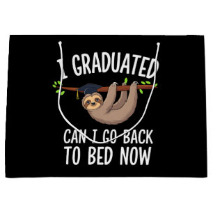 Sacola Para Presentes Grande Eu me Graduado Posso Voltar Para a Cama Agora Preg