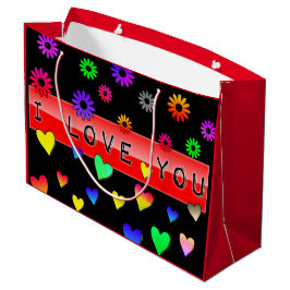 Sacola Para Presentes Grande Eu Te Amo