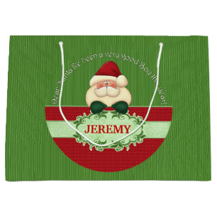 Sacola Para Presentes Grande Eu tenho sido um bom Papai noel, Red e Green Chris