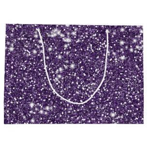 Sacola Para Presentes Grande Exame de Textura de Lâmpada Roxa Faux