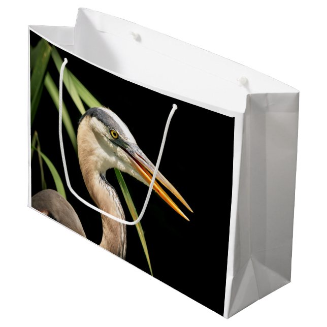 Sacola Para Presentes Grande Excelente Blue Heron (Frente inclinada)