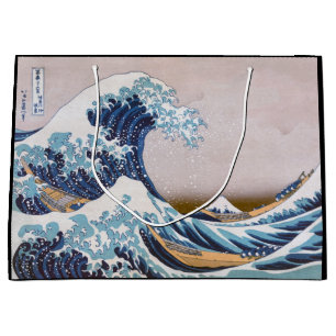 Sacola Para Presentes Grande Excelente de Tsunami Wave fora de Kanagawa Japão p