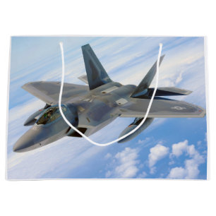 Sacola Para Presentes Grande F-22 Jato Militar Raptor