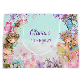 Sacola Para Presentes Grande Fada Aniversário Princesa Fada Aniversário Gift Ba