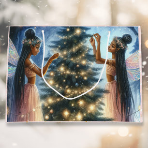 Sacola Para Presentes Grande Fadas bonito Decorando a Árvore de Natal