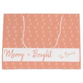 Sacola Para Presentes Grande Falala rosa com o nome personalizado Bag de presen