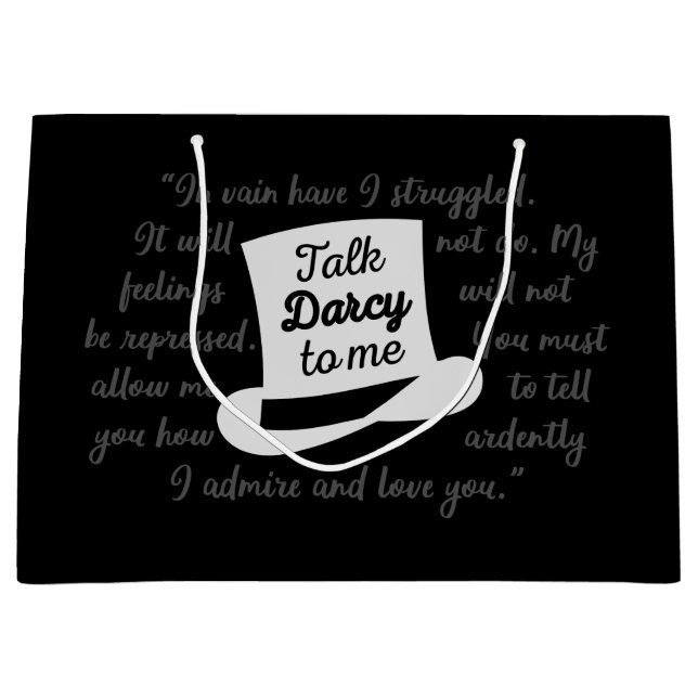 Sacola Para Presentes Grande Fale comigo Darcy II (Frente)
