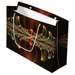 Sacola Para Presentes Grande Fantasy Construction Shiny Abstrato Fractal Art