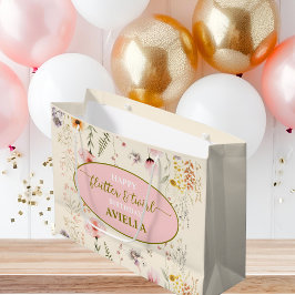 Sacola Para Presentes Grande Fantasy Fairy Flutter and Twirl Wildflower