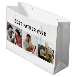 Sacola Para Presentes Grande Father Photo Collage Custom Giant