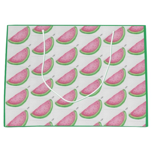 Sacola Para Presentes Grande Fatia de melancia (Frente)