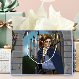 Sacola Para Presentes Grande Fauno Fae Hornudo Fantasia