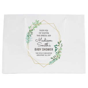 Sacola Para Presentes Grande Favorito do Partido Chá de fraldas Geométrico e Gr