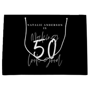 Sacola Para Presentes Grande Fazer 50 é uma boa celebração de aniversário 
