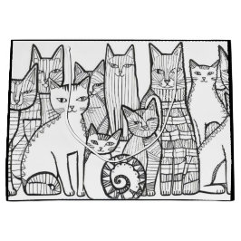 Sacola Para Presentes Grande Felino rico