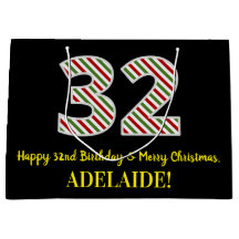 Feliz 32º Aniversário e Feliz Natal, Nome Personal