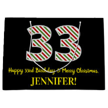 Feliz 33º Aniversário e Feliz Natal, Nome Personal
