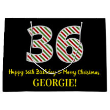 Feliz 36º aniversário e Feliz Natal, Nome Personal