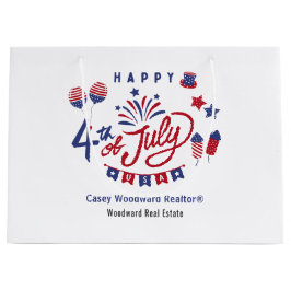 Sacola Para Presentes Grande Feliz 4 de julho dos EUA | Imóveis Obrigado