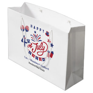 Sacola Para Presentes Grande Feliz 4 de julho dos EUA Imóveis Obrigado