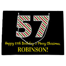 Feliz 57º aniversário e Feliz Natal, Nome Personal