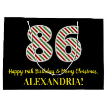 Feliz 86º aniversário e Feliz Natal, Nome Personal