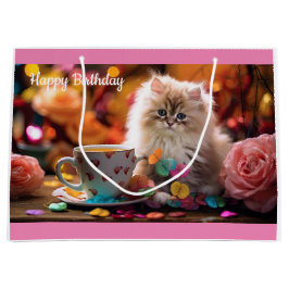 Sacola Para Presentes Grande Feliz aniversário