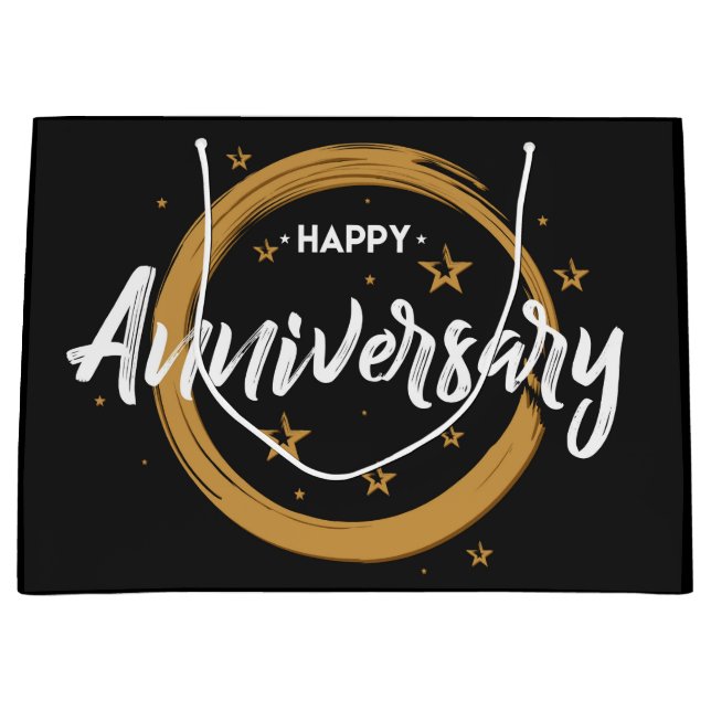 Sacola Para Presentes Grande Feliz aniversário (Frente)