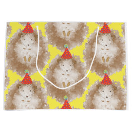 Sacola Para Presentes Grande Feliz aniversário Hedgehog Gift Bag Grande