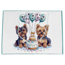 Feliz aniversário Yorkie Dog