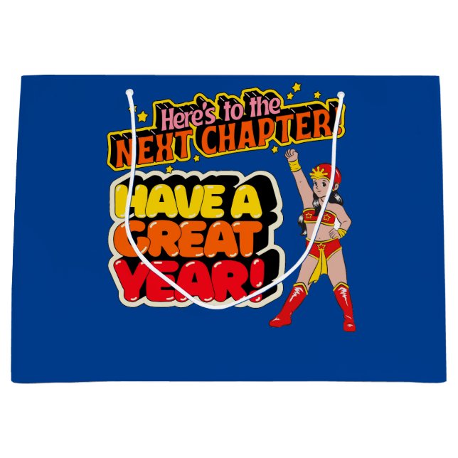 SACOLA PARA PRESENTES GRANDE FELIZ ANO NOVO (Frente)