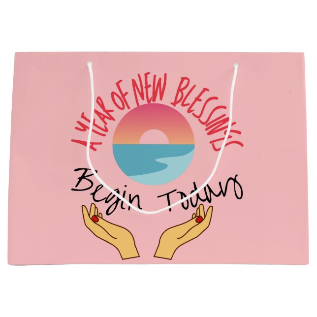 SACOLA PARA PRESENTES GRANDE FELIZ ANO NOVO 2023 (Frente)