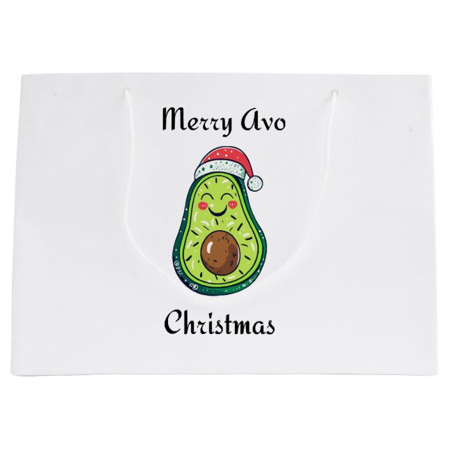 Sacola Para Presentes Grande Feliz Avo Natal (Frente)