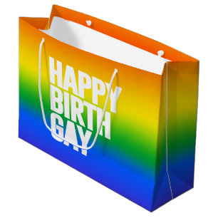 Sacola Para Presentes Grande Feliz Birthgay