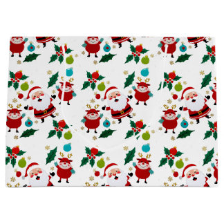 Sacola Para Presentes Grande Feliz boneco de neve com presentes no Natal
