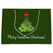 Feliz canadense Maple Leaf Flag Christmas