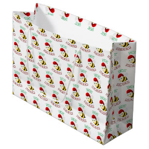 Sacola Para Presentes Grande Feliz de abelhas