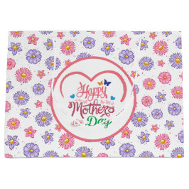 Sacola Para Presentes Grande Feliz Dia das Mães