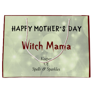 Sacola Para Presentes Grande Feliz Dia de as mães Bruxa design