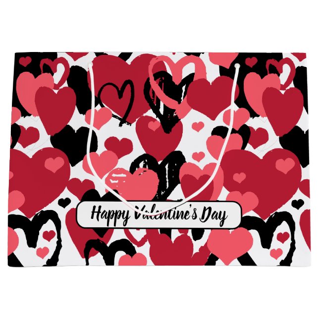 Sacola Para Presentes Grande feliz dia de os namorados (Frente)