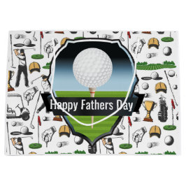 Sacola Para Presentes Grande Feliz Dia dos Pais Golfista