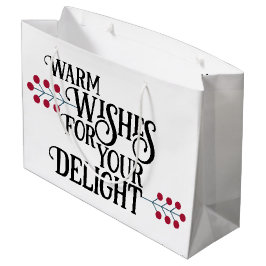 Sacola Para Presentes Grande Feliz e mensagem Bright Personalizada