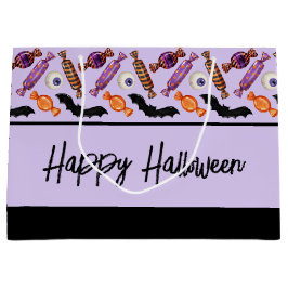 Sacola Para Presentes Grande Feliz Halloween Candy Tenta Roxo Grande Saco De Pr