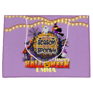 Sacola Para Presentes Grande Feliz Halloween É a Celebração da Temporada Assust
