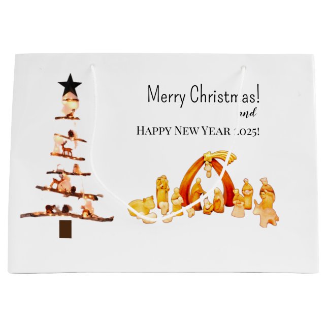 Sacola Para Presentes Grande Feliz Natal! (Frente)